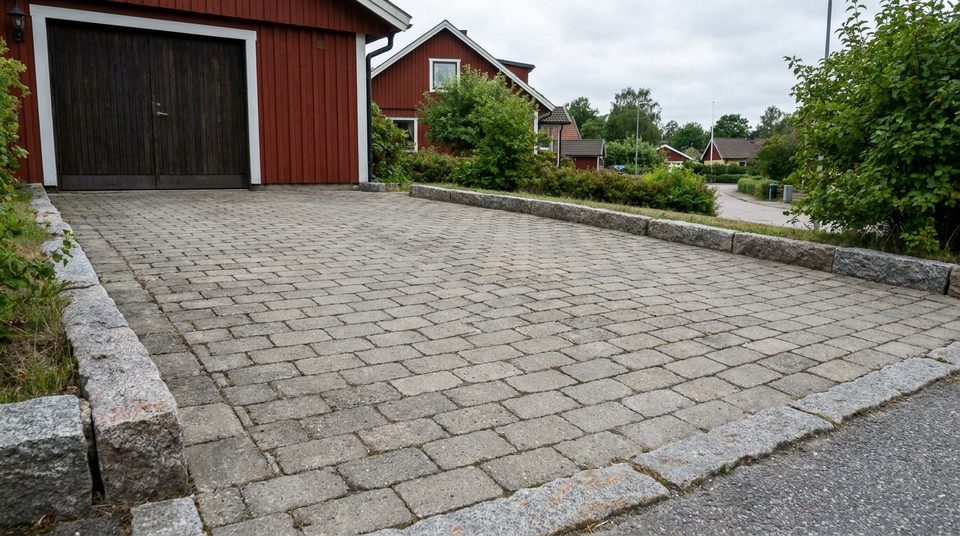 Stenläggning av uppfart
